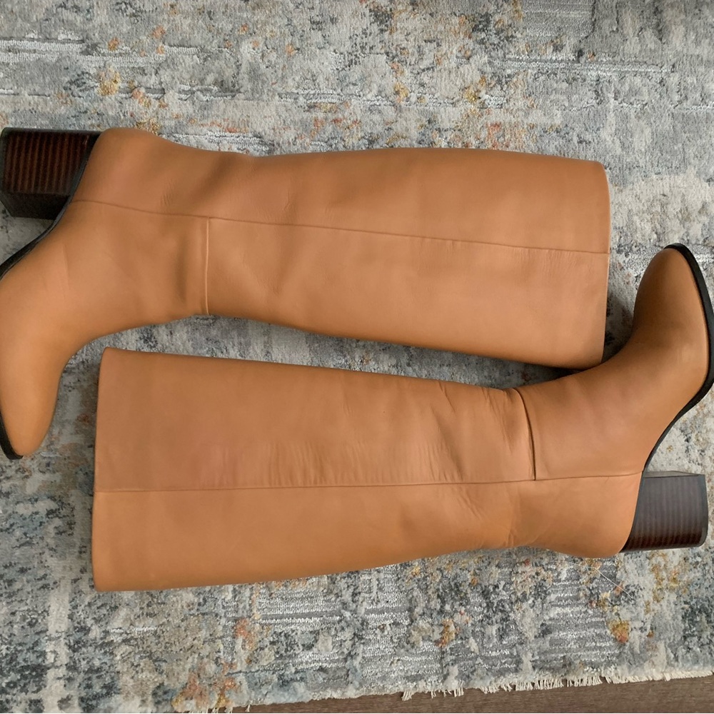 Tan Leather JCREW boots worn twice.